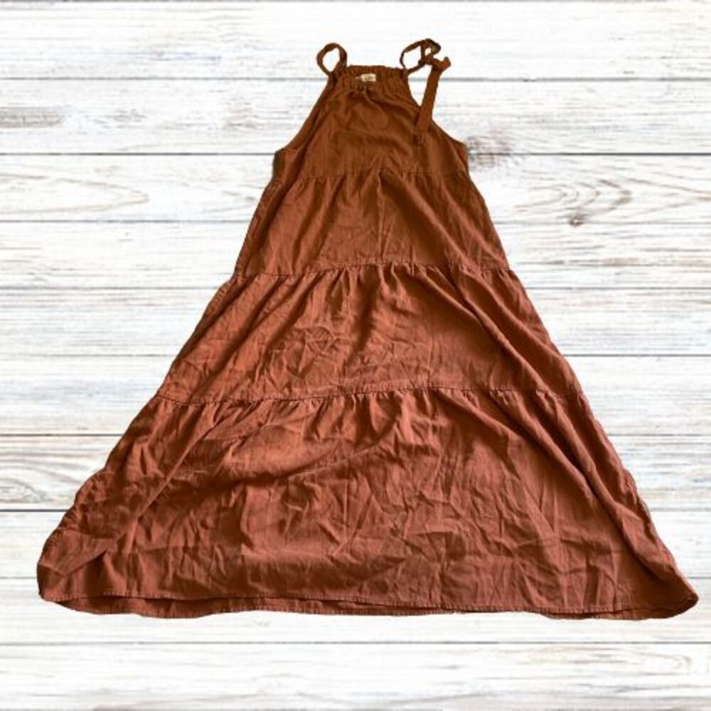 Anthropologie Cloth & Stone Womens XS Brown Halter Summer Boho Maxi Dress